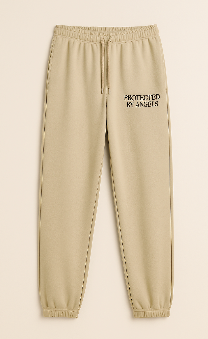 Protected By Angels Sweatpants - 444 sand & black