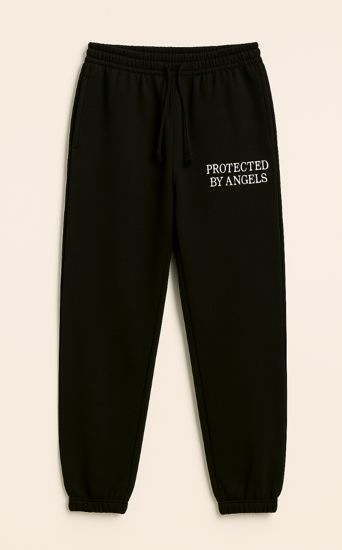 Protected By Angels Sweatpants - 444 sand & black